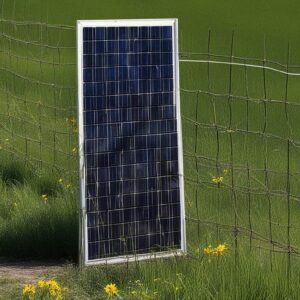 panel solar en un cerco eléctrico