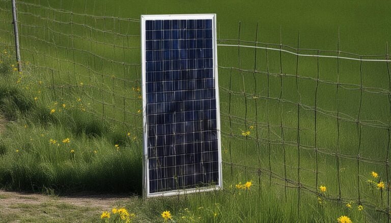 panel solar en un cerco eléctrico