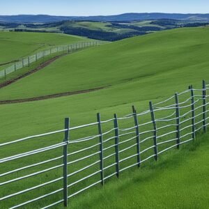 cerca de alambre de púas para ganado o cerco electrico