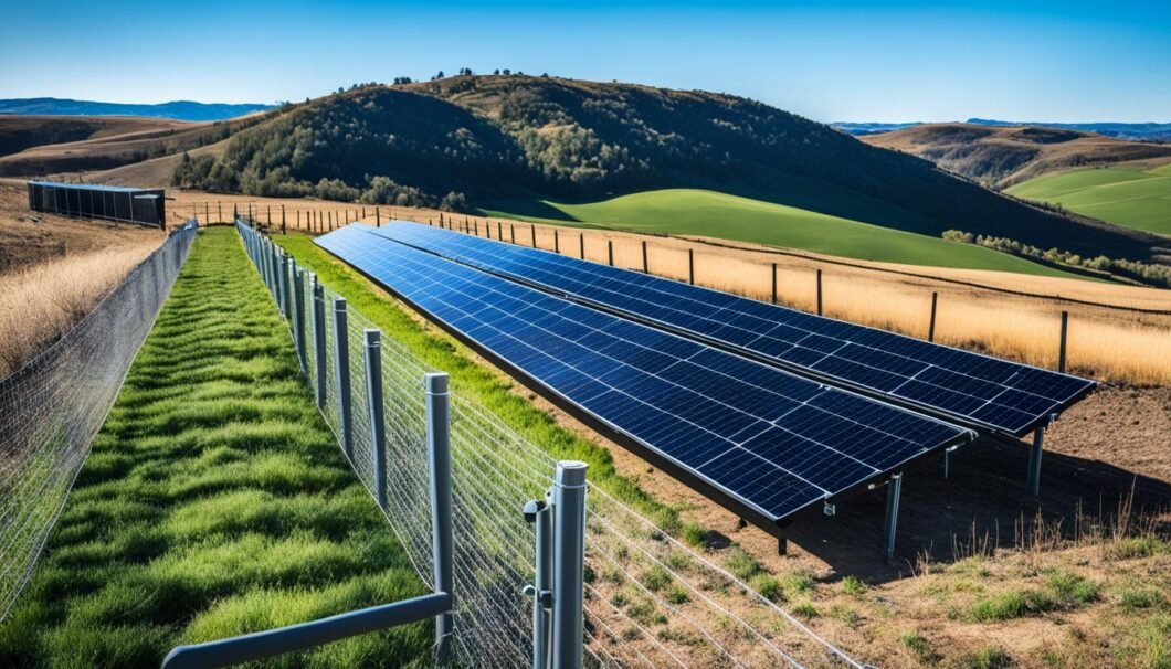 cerco eléctrico con panel solar