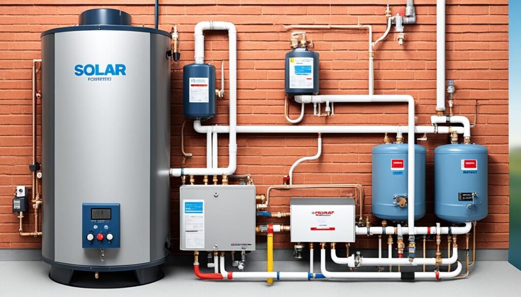 como conectar un calentador solar a un boiler de gas