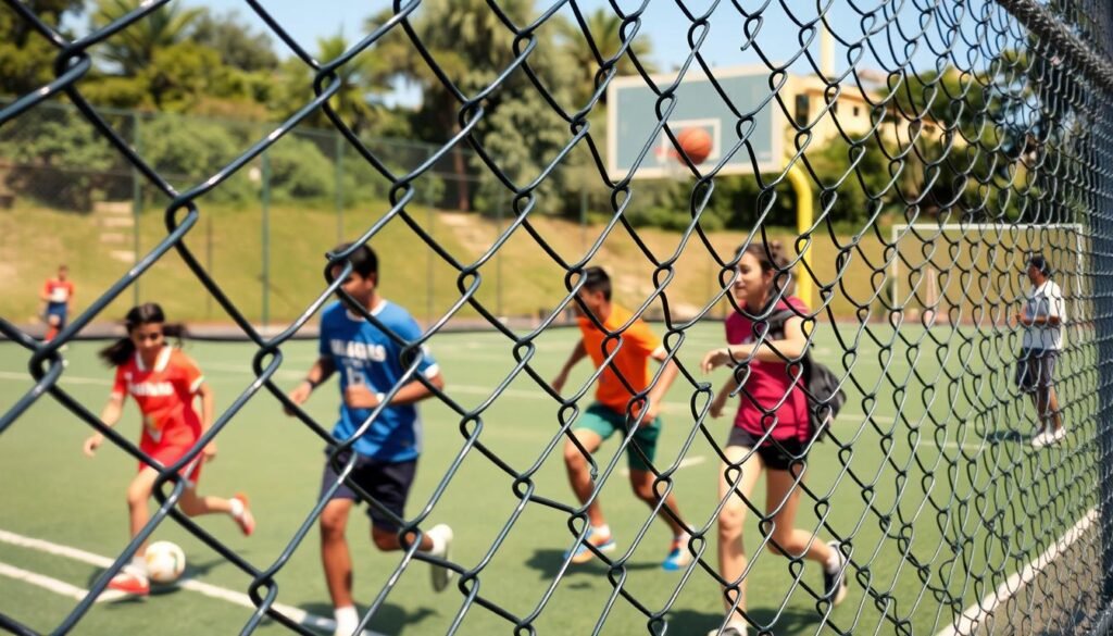 malla ciclónica para deportes