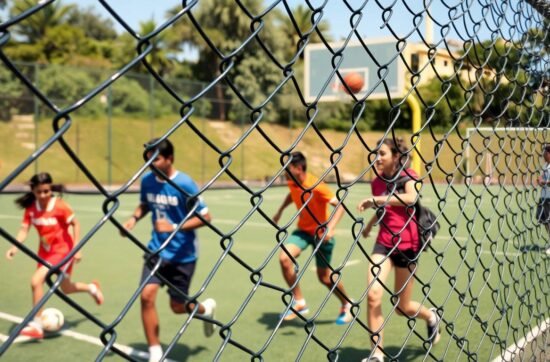 malla ciclónica para deportes