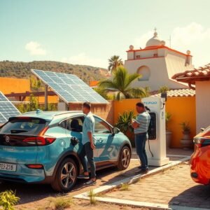 Cómo integrar cargadores de autos eléctricos con energía solar