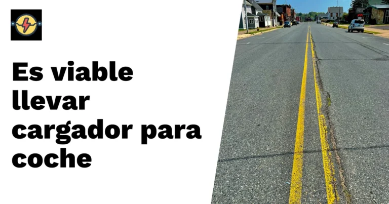 ¿Es viable llevar un cargador portátil para mi coche eléctrico?