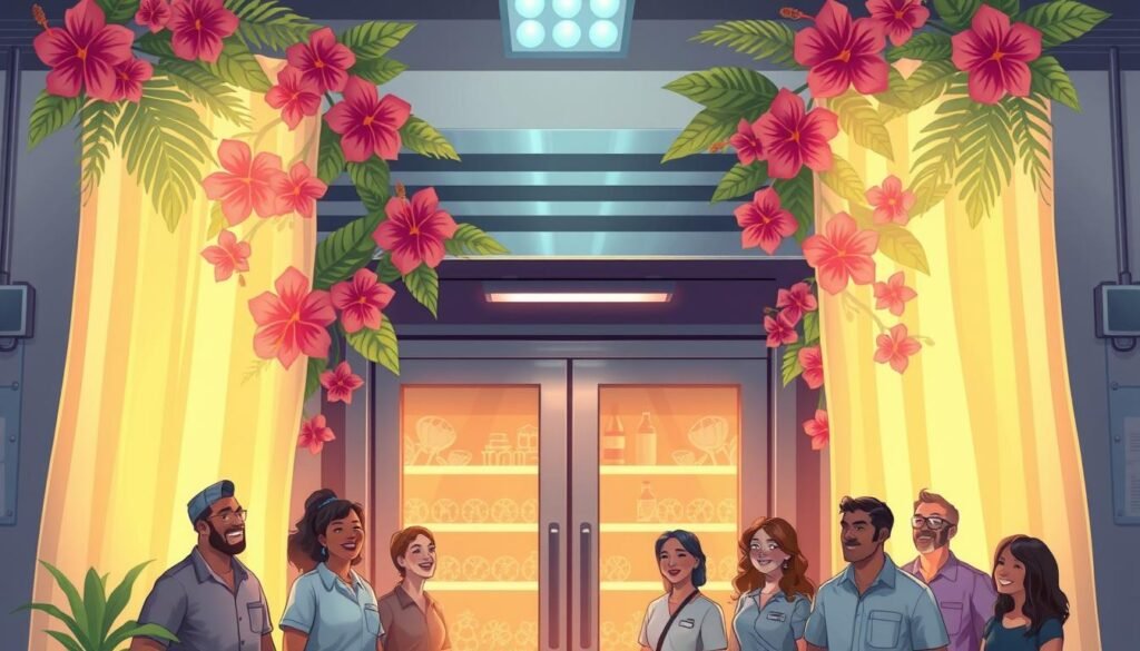 cortinas hawaianas para cámaras de refrigeración